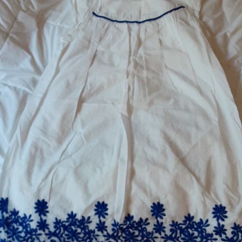 Blue and white children's/tween's dress